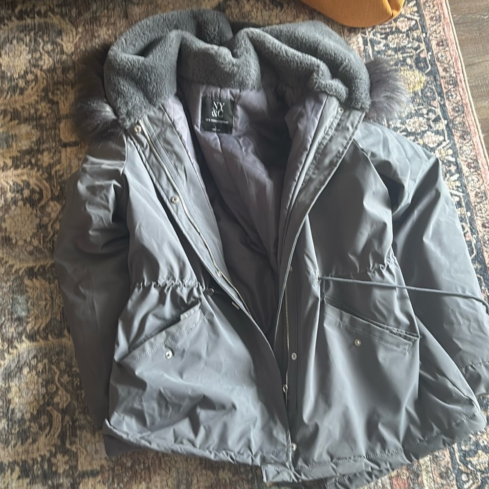 New York and Company size large grey winter jacket